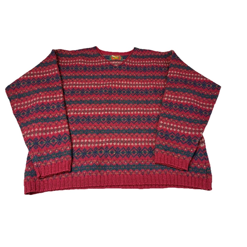 Vintage Alps Sweater Wool Cottage Preppy Dark Academia Cozy Minimalist Medium 3h